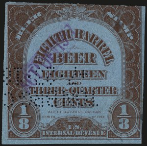 Sale 967, Lot 5297, Revenues (Beer Stamps)
