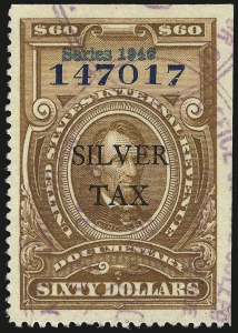 Sale 967, Lot 5314, Revenues (Silver Tax)