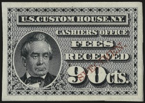 Sale 967, Lot 5326, Revenues (Narcotics, Customs Fee, Revenue Stamped Paper)