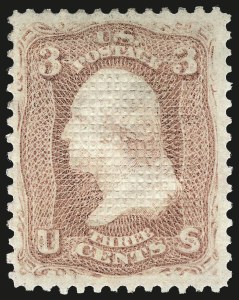 Sale 968, Lot 105, 1867 Experimental Grilled Issue (C Grill, Scott 83 and varieties)