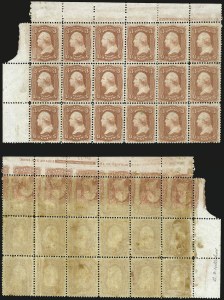 Sale 968, Lot 118, 1868 Regular-Production Grilled Issue (F Grill, Scott 92-100)