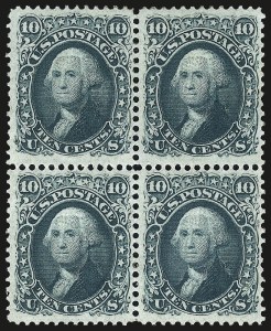 Sale 968, Lot 121, 1868 Regular-Production Grilled Issue (F Grill, Scott 92-100)