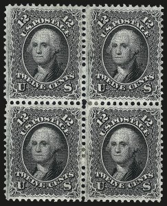 Sale 968, Lot 123, 1868 Regular-Production Grilled Issue (F Grill, Scott 92-100)