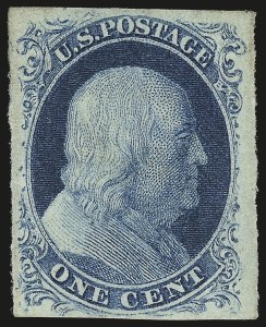 Sale 968, Lot 13, 1851-56 Issue (Scott 5-17)