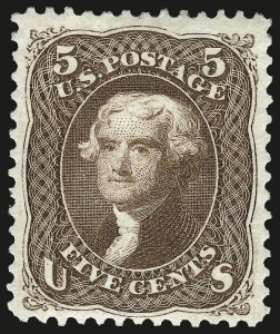 Sale 968, Lot 134, 1875 Re-Issue of 1861-66 Issue (Scott 102-111), including blocks of four