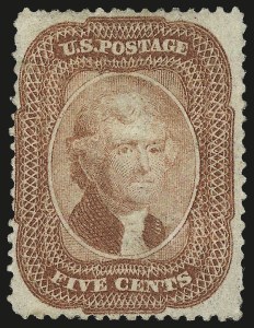 Sale 968, Lot 33, 1857-60 Issue (Scott 18-39)