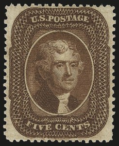 Sale 968, Lot 40, 1857-60 Issue (Scott 18-39)
