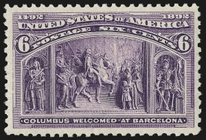 Sale 968A, Lot 283, 1893 Columbian Issue (Scott 230-245)