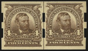 Sale 968B, Lot 388, 1902-08 Issue (Scott 314A single, pair and line pair)