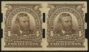 Sale 968B, Lot 389, 1902-08 Issue (Scott 314A single, pair and line pair)