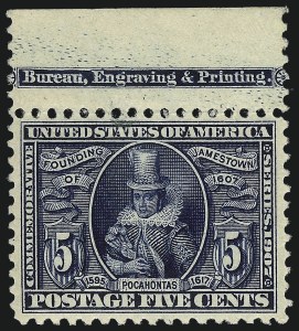 Sale Number 968B, Lot Number 424, 1904 Louisiana Purchase, Jamestown Issues (Scott 323-330)