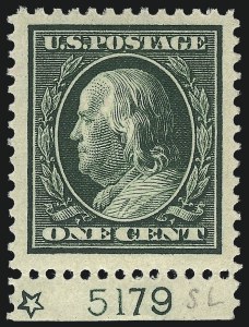 Sale 968B, Lot 425, 1908-10 Washington-Franklin Issues (Scott 331-356)