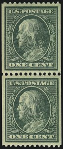 Sale 968B, Lot 438, 1908-10 Washington-Franklin Issues (Scott 331-356)