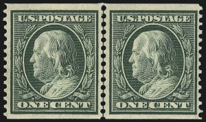 Sale 968B, Lot 449, 1908-10 Washington-Franklin Issues (Scott 331-356)