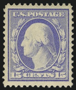 Sale 968B, Lot 483, 1910-13 Washington-Franklin Issue (Scott 374-388)