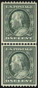 Sale 968B, Lot 485, 1910-13 Washington-Franklin Issue (Scott 374-388)
