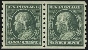 Sale 968B, Lot 499, 1910-13 Washington-Franklin Issue (Scott 390-396)