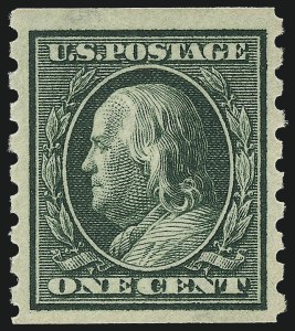 Sale 968B, Lot 500, 1910-13 Washington-Franklin Issue (Scott 390-396)