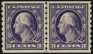 Sale 968B, Lot 504, 1910-13 Washington-Franklin Issue (Scott 390-396)