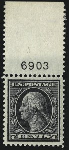 Sale 968B, Lot 524, 1912-14 Washington-Franklin Issue (Scott 405-423)