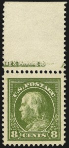 Sale 968B, Lot 530, 1912-14 Washington-Franklin Issue (Scott 405-423)
