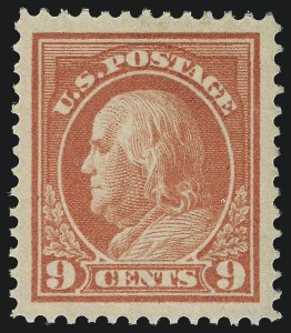 Sale 968B, Lot 531, 1912-14 Washington-Franklin Issue (Scott 405-423)
