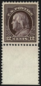 Sale 968B, Lot 533, 1912-14 Washington-Franklin Issue (Scott 405-423)