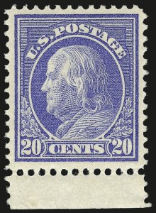 Sale 968B, Lot 535, 1912-14 Washington-Franklin Issue (Scott 405-423)
