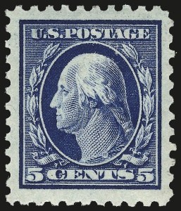 Sale 968B, Lot 545, 1913-15 Washington-Franklin Issues (Scott 424-460)