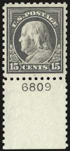 Sale 968B, Lot 554, 1913-15 Washington-Franklin Issues (Scott 424-460)