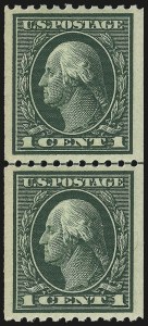 Sale 968B, Lot 558, 1913-15 Washington-Franklin Issues (Scott 424-460), 1c Green, Coil (441) Sale 968B, Lot 558, 1913-15 Washington-Franklin Issues (Scott 424-460)