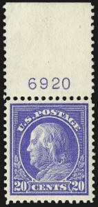 Sale 972, Lot 3324, 1912-15 Washington-Franklin Issue (Scott 405-461)
