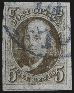 Sale Number 975, Lot Number 1053, 1847 Issue (Scott 1-2)