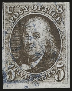 Sale 975, Lot 1075, 1847 Issue (Scott 1-2)