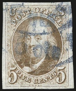 Sale 975, Lot 1078, 1847 Issue (Scott 1-2)