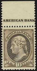 Sale 975, Lot 1439, 1881-87 American Bank Note Co. Issues (Scott 205-218)