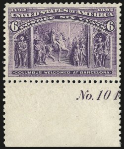 Sale Number 975, Lot Number 1502, 1893 Columbian Issue (1c thru 8c, Scott 230-236) Sale Number 975, Lot Number 1502, 1893 Columbian Issue (1c thru 8c, Scott 230-236)