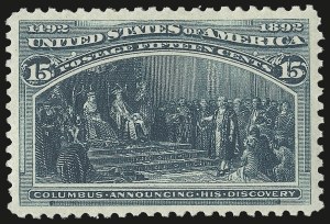 Sale 975, Lot 1521, 1893 Columbian Issue (10c thru $1.00, Scott 237-241)