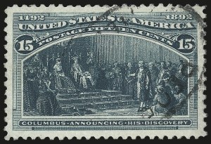 Sale Number 975, Lot Number 1523, 1893 Columbian Issue (10c thru $1.00, Scott 237-241)