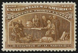 Sale 975, Lot 1524, 1893 Columbian Issue (10c thru $1.00, Scott 237-241)