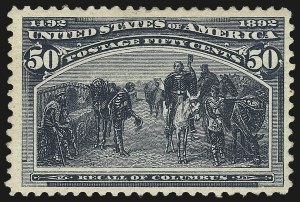 Sale 975, Lot 1531, 1893 Columbian Issue (10c thru $1.00, Scott 237-241)