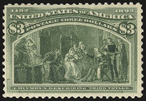 Sale 975, Lot 1544, 1893 Columbian Issue ($2.00 thru $5.00, Scott 242-245)