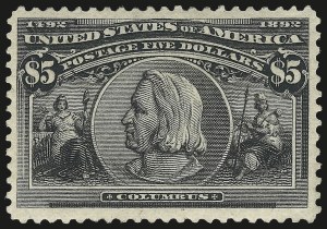 Sale 975, Lot 1549, 1893 Columbian Issue ($2.00 thru $5.00, Scott 242-245)