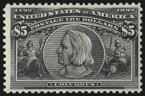Sale 975, Lot 1550, 1893 Columbian Issue ($2.00 thru $5.00, Scott 242-245)