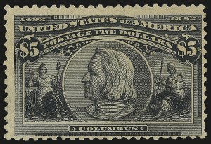 Sale 975, Lot 1551, 1893 Columbian Issue ($2.00 thru $5.00, Scott 242-245)