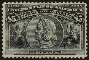 Sale 975, Lot 1552, 1893 Columbian Issue ($2.00 thru $5.00, Scott 242-245)
