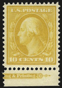 Sale 975, Lot 1767, 1910-13 Washington-Franklin Issue (Scott 374-396)