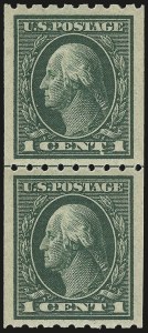 Sale 975, Lot 1825, 1912-14 Washington-Franklin Issue (Scott 405-423)