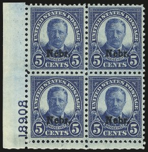 Sale 975, Lot 2061, Kans.-Nebr. Overprints (Scott 659-678)