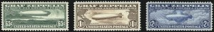 Sale 975, Lot 2110, Air Post Graf Zeppelin Issue (Scott C13-C15)
